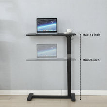 Load image into Gallery viewer, AD-ST02 Pneumatic Gas Lifting Office Overbed Table With Tiltable Desktop
