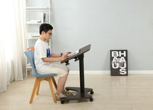 Load image into Gallery viewer, AD-ZL011 Pneumatic Gas Lifting Bedside Mobile Desk With 28.1" Desktop That Can Be Flipped 0-90°