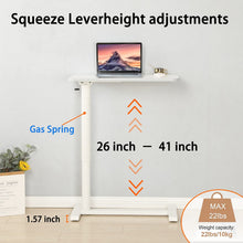 Load image into Gallery viewer, AD-ST02 Pneumatic Gas Lifting Office Overbed Table With Tiltable Desktop