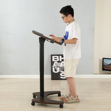 Load image into Gallery viewer, AD-ZL011 Pneumatic Gas Lifting Bedside Mobile Desk With 28.1&quot; Desktop That Can Be Flipped 0-90°
