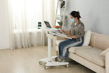 Load image into Gallery viewer, AD-ZLF01 Dual Desktop Pneumatic Gas Lifting Movable Table With 0-90° Flipped Desktop
